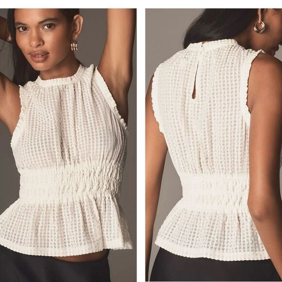 NWT Anthropologie Maeve Smocked Halter Top size small women's - Picture 1 of 13